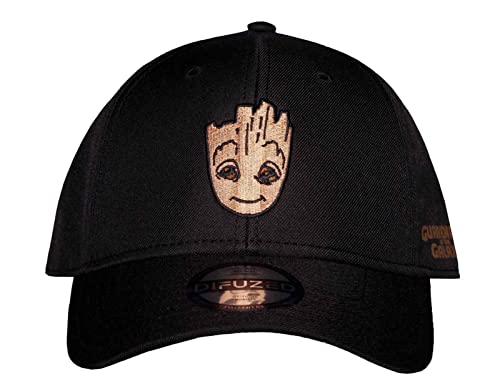 Casquette ajustable Groot Difuzed noire pour adulte en coton