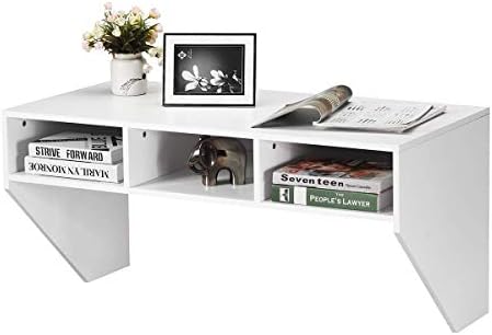 Giantex Wall Mounted Desk Floating Computer Desk, Writing Study T...