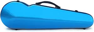 WUQIMUSC Canvas viool Doos 4/4 Full Size Houten Langwerpige Case met duurzame Bandjes 2 Booghouder Reiziger Viool Tas