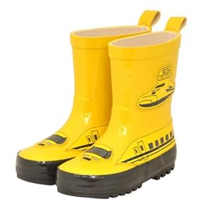 【雨鉄】【あめてつ】【JR各社承認許諾済】レインブーツ はやぶさ ドクターイエロー かがやき E5 E7 923形 新幹線 長靴 レイン キッズ レインシューズ 北陸新幹線 子供靴 15～18cm 【プラレール 靴】 (16cm, ドクターイエロー)