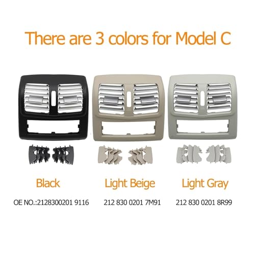 Rejilla de ventilación trasera Mercedes W212 E200 E300 panel de aire acondicionado beige 5