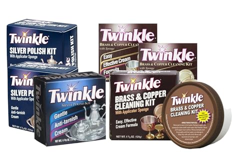 Kit de limpieza Twinkle para plata, latón y cobre (6 piezas)