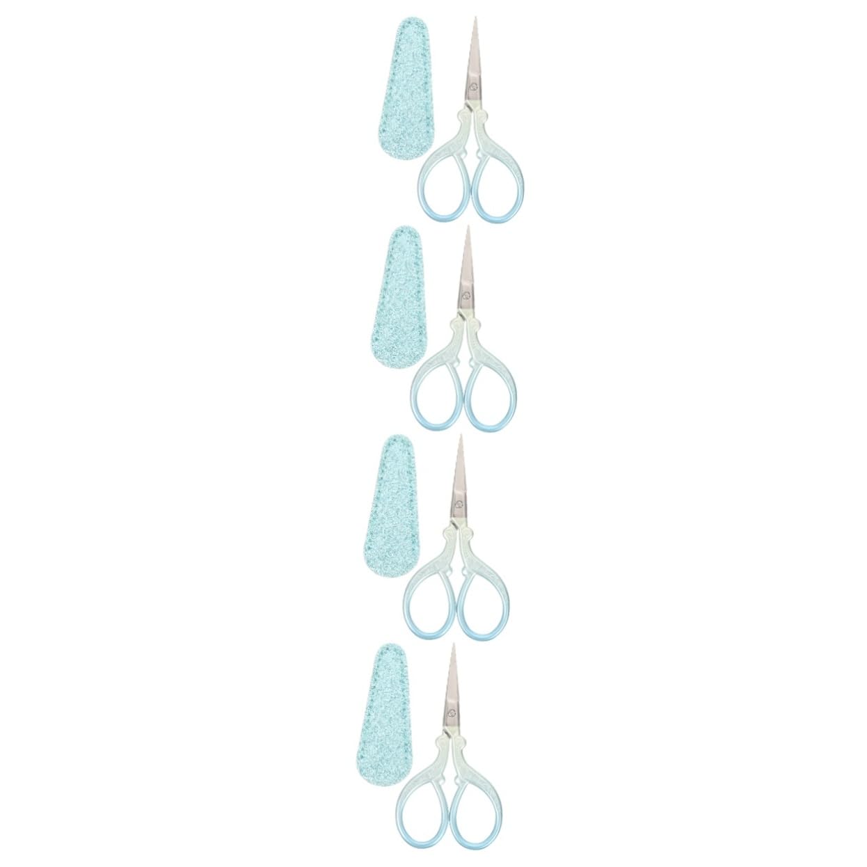 NUOBESTY 4stücke Kreative Stickschere Mit Schutzabdeckung Kleine Fadenschneider Für Diy Basteln Schule Ergonomisches Design Langlebiges Metall Für Scrapbooking Und Papierkunst Glitzernde
