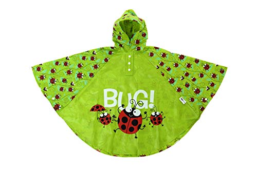 Bugzz @ Soake - Poncho de PVC Verde Mariquita Talla única