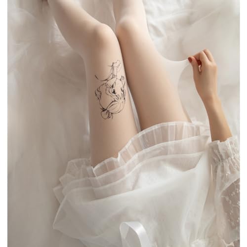Image of Ulalaza Sparkle Hollow Out Letter Nude Colorful Rhinestone Hot Drilling Fishnet Pantyhose Tights for women Luminous