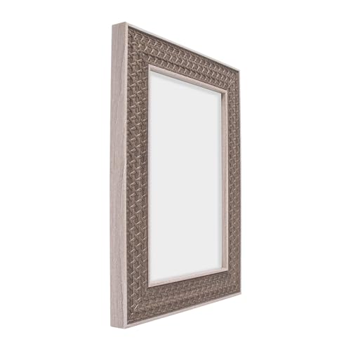 Image of GOLDEN PEACOCK Set of 2 5x7 Inch Photo Frames - Elegant Sand Dune & Gold Finish | Textured Decorative Tabletop & Wall Hanging Picture Frames for Home Decor & Gifting