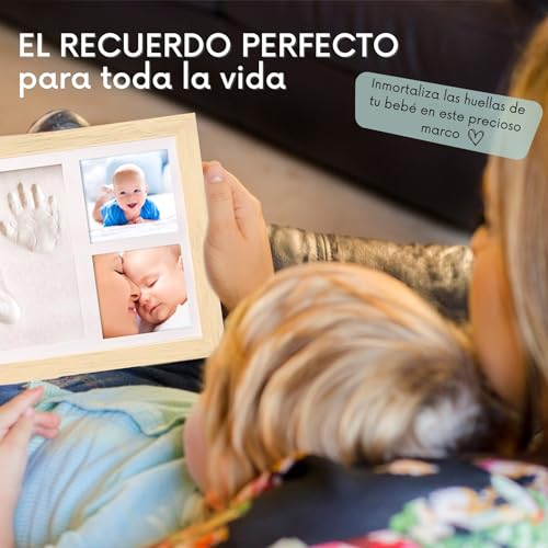 Miniatura 2 de Huborns Marco Huellas Bebé Recién Nacido Con Arcilla, Kit Completo Para Huella Pie Y Mano, Cuadro Recuerdo Original, Regalo Bebé Niño O Niña Y Decoración Habitación Infantil