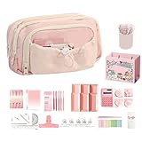 Generisch Niedliche Schulbedarfsartikel | Hundemotiv Große Kapazität Ästhetischer Federmäppchen - Schulbedarf Set,Für Basteln Kosmetik Stifte Klassenzimmer Büro Reisen Schüler Jugendliche