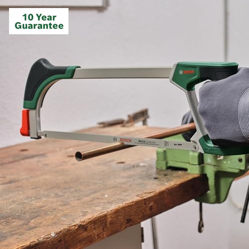 Image of BOSCH Universal Hacksaw 300mm | Bi-Metal Blade Included | Ergonomic Soft Grip | 45 /90 Blade Positioning | Durable Multi-Material Hand Saw | Hand Saw for Metal, Wood & Plastic
