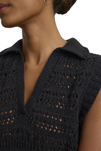 VELVET BY GRAHAM & SPENCER Women's Renee Crochet Stitch Sweater Vest, Black, X-Small3