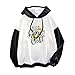 Zldhxyf Felpe Ragazzo Belle Top Casual da Donna a Maniche Lunghe con Stampa Pullover con Coulisse Top con Cappuccio con Cappuccio a Blocchi di Colore Gotica Lunga