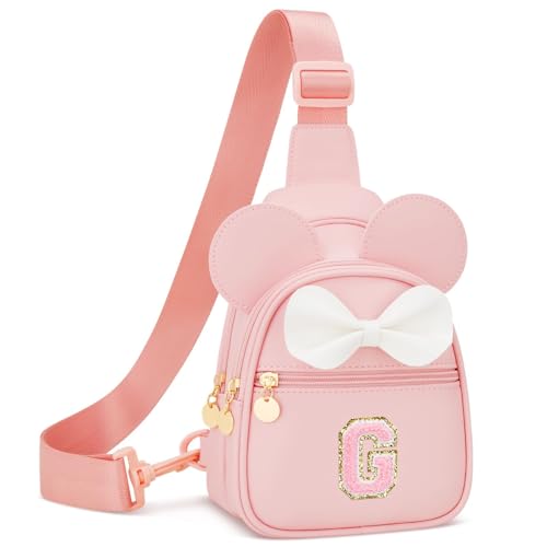Image of Initial Sling Bag Crossbody Purse for Kids Girls Age 3-8