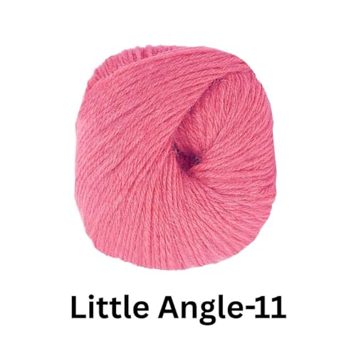 Image of VCR 4 Ply Rose Pink Little Angle Yarn, 25 Grams, 92 Meters Length, 100% Acrylic Soft Baby Knitting Yarn for Crochet, Newborn Sweaters, Soft Baby Socks, Mittens and Leggings, Pack of 1