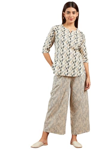 Image of Modeve Women Printed Cotton Night Suit Set with Pyjama /Pallazo Women Lower || Women Pyjama || Lounge Pants II Night Wear