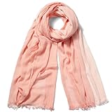 [maikun] [マイクイーン] 大判ストール レディース 綿 柔らかい 薄手 UVカット＆冷房対策 春/夏/秋/冬 結婚式 誕生日 敬老の日 母の日 プレゼント 女性 ピンク