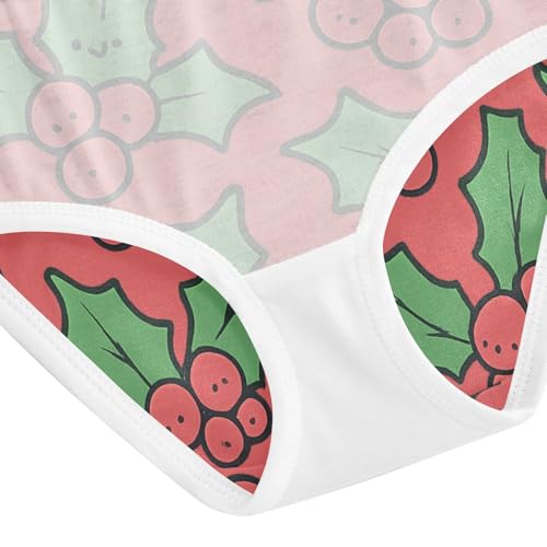 Holly Pattern Breathable Girls' Panties Comfort Underwear for Toddlers in Sizes 2T,3T, 4T, 5T, 6Y and 8Y 5