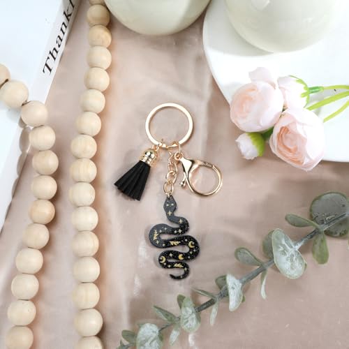 Personalisierter Schlüsselanhänger Aus Edelstahl, Eleganter Snake-Anhänger Und Fröhlichem Quaste, Das Geschenk Für Frauen, Guter Freundinnen Und Mamas, Geschenk Für Frauen, Schwester Geschenk