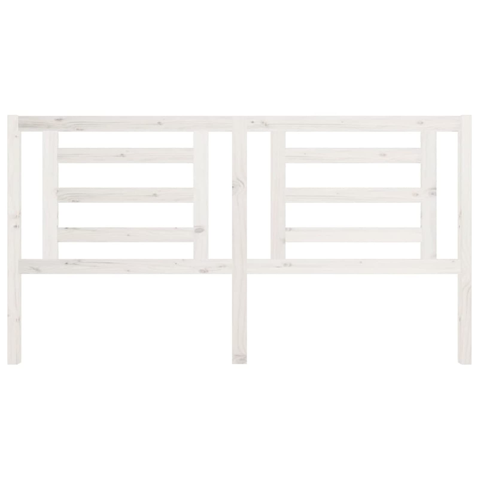 Cabecero de Cama, Cabezal De Cama, Cabezales Dormitorios Modernos, Cabecera para Cama, Madera Maciza de Pino Blanco 186x4x100 cm