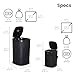 Ninestars Touch Tap & Motion Sensor Combo Trash Can for Kitchen and Bedroom, 13 Gal 50L/3 Gal 12L High-Grade ABS Body (Rectangular, Black)