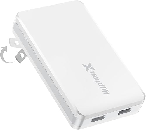 Cargador de pared plano tipo C, bloque de carga de pared USB C plano de 67 W, bloque de carga rápida delgado con enchufe plegable, adaptador de