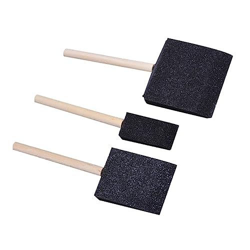 Homoyoyo 15-Piece Sponge Paint Brush Set Wooden Handle Versatile for Art Crafts and Boys and Girls Lightweight and Easy to Use