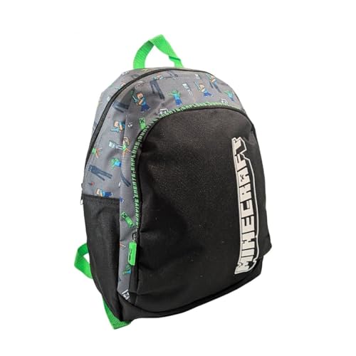 mybagstory Minecraft - Mochila infantil 38 x 28 x 16 cm - bolsa escolar infantil primária com 2 compartimentos com fecho de correr - criança - escola - berçário - ideia para presente