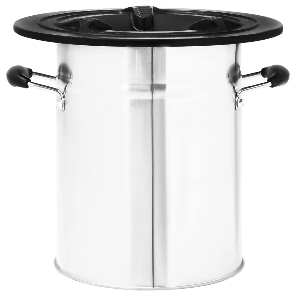 Casa & Giardino,Mobili-Campeggio Stufa A Legna Argento 51.5x35x30.5cm Acciaio Inox