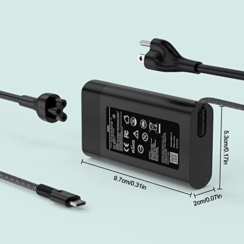 Hp-Usb-C-Laptop-Charger 65W 45W Yenyoh Slim Usb C Charger For Hp X360 Envy Spectre Zbook Chromebook Elitebook Probook Pavilion Type C Fast Charge Tablet Laptop Chargers Adapters Travel Long Nylon Cord #TOP7