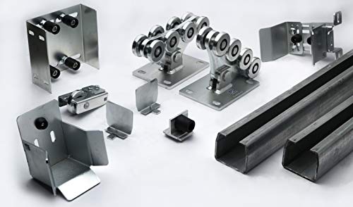 Image of CAIS Cantilever Gate Hardware Kit for Trackless Sliding | Galvanized mild Steel | Silver Finish | Made in Czech Republic. (7m Clear Opening, 650kg Capacity)