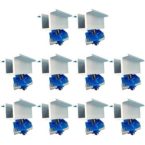 NIHENHAO 10 Piezas Abrazaderas para Paneles Solares Abrazadera de Soporte de Montaje para Panel Solar Soporte Fotovoltaico Amplio Accesorios solares