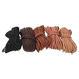 Cabilock 5 Stück Kunstwildlederkordeln 2,6mm Flache Wildlederschnur aus Kunstleder in 5 Farben für Selbstgemacht Armbänder Halsketten und Schmuckherstellung