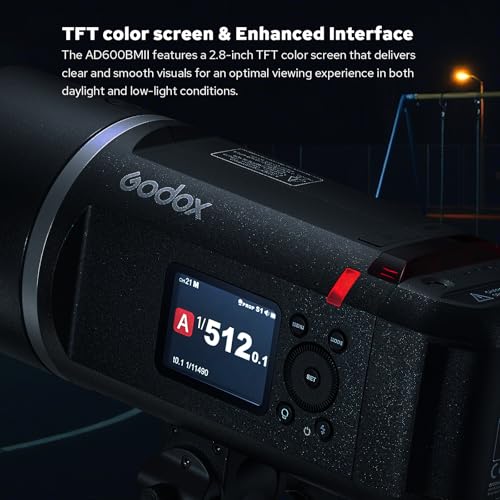 Image of Godox AD600BM II Upgraded Outdoor Flash Strobe GN87 600W, 2.4G Wireless,1Tap Sync with X3 Trigger, 40W LED Modeling Lamp 0.01-1.9s Recycle 1 /8000s HSS, Compatible with Canon /Nikon /Sony /More