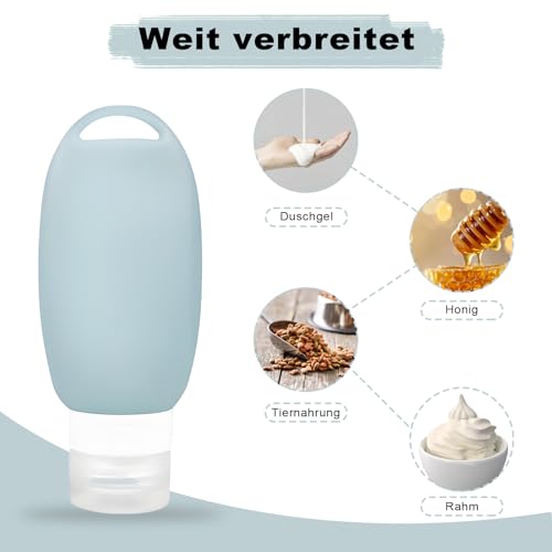 HAOQIAGA Futtertube zum Befüllen Hund, 90ml Befüllbare Tuben für Hunde Tube, 2 Stück Wiederverwendbar Silikon Reiseflaschen mit Karabine für Outdoor Haustier Draussen (Grün, Rosa)
