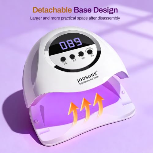 Image of JODSONE U V LED Nail Lamp with Gloves Kit, Nail Dryer for Gel Nails Professional for Home and Salon