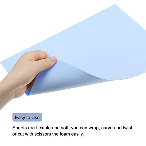 Image of uxcell EVA Foam Sheets Light Blue 12 Inch x 9 Inch 2mm Thickness for Crafts DIY Pack of 30