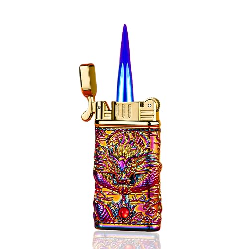 Encendedor Vintage de Metal con Llama Ajustable y Resistente al Viento miniatura 1
