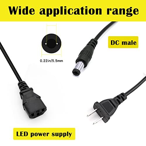Tnuocke 12V 5A 100V-240V Ac To Dc Power Adapter 5.1X2.1Mm 8-Way Power Splitter Cable For Cctv/Camer/Dvr H-M-025 #TOP2