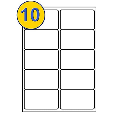 10 Labels Per Sheet A4 Address Labels Self Adhesive Mailing Labels for Postage Inkjet Laser Printers Printable Sticky Sheet Labels 99x57mm (25 Sheets) Cover
