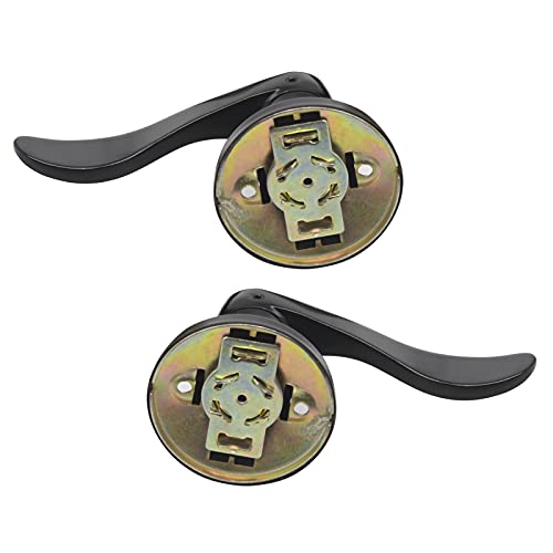 Gobrico Pack Of 4 Wave Style Single-Side Dummy Door Levers Right And Left Handed Door Handles Matte Black Finish #TOP4