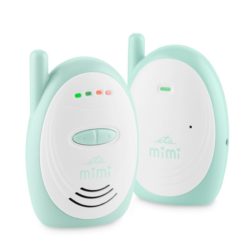 ETA Baby monitor Mimi - Baby Monitor audio 2,4 GHz con sistema FHSS, portata fino a 300 m, modalità Eco, comunicazione usa e getta, segnale debole e rilevamento della batteria