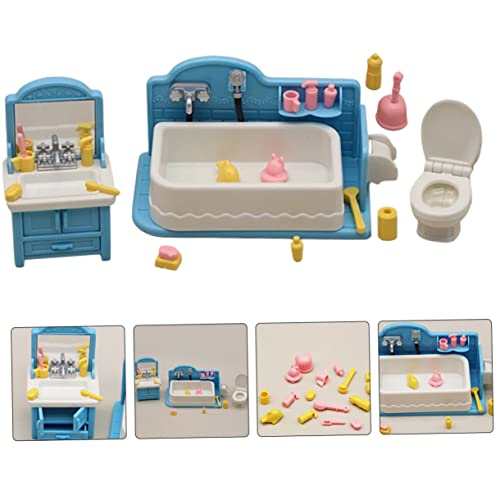 Toyvian 1 Conjunto De Brinquedos Para Lavatório De Casa De Boneca Móveis De Casa Minúsculos Acessóri