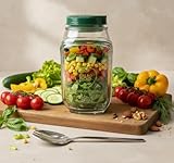 WZRR4NZC9BM All-in-One Salad Pod with Dressing Container for Fresh On-The-Go Meals at Office Gym or Outdoors