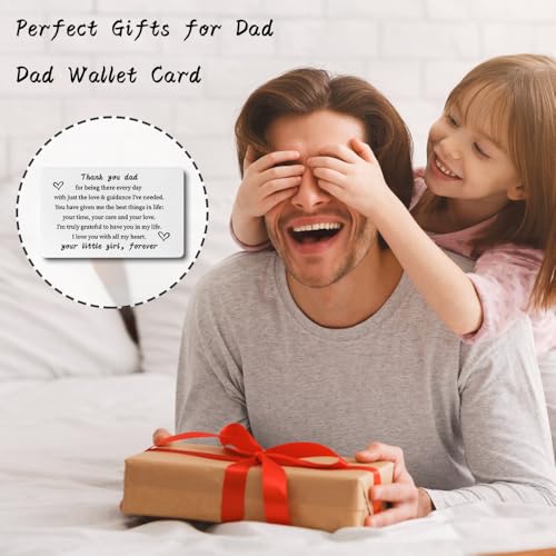 Father‘s Day Gifts from Daughter, Valentines Day Gifts for Dad, Dad Wallet Card, Dad Stocking Stuffers, Dad Father Daddy Birthday Christmas Gift Presents2