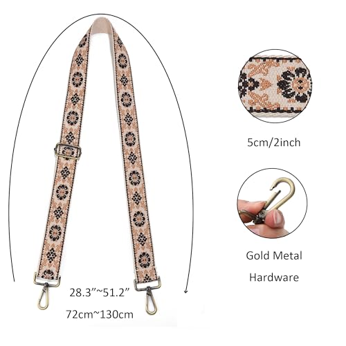 Image of Purse Strap Replacement Wide Adjustable Crossbody Shoulder Strap Guitar Straps for Handbags