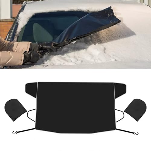 Lonuxi Car Windshield Cover for ice and Snow, Shade Blocks Winter Frost Hail Protector with Side...