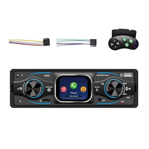 Radio de coche Bluetooth DIN único en unidad principal de salpicadero, puerto USB/TF/AUX