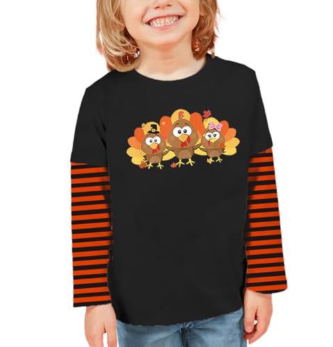 Image of Remimi Unisex Kids Christmas Long Sleeve Shirt Xmas Print Stripe Shirts 2-12 Years