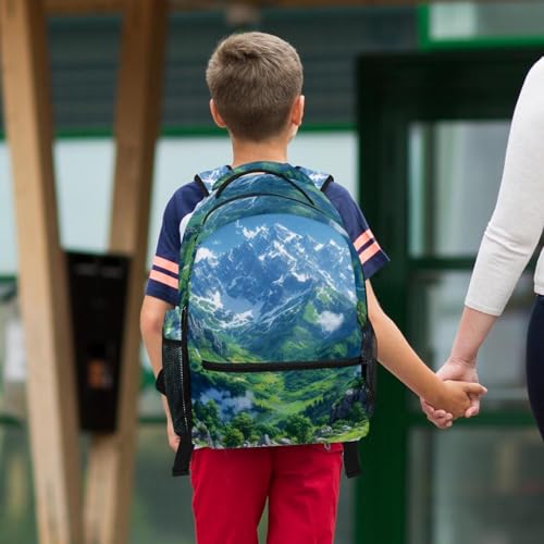 Sac à dos grande capacité avec trousse multicolore ado et étudiant