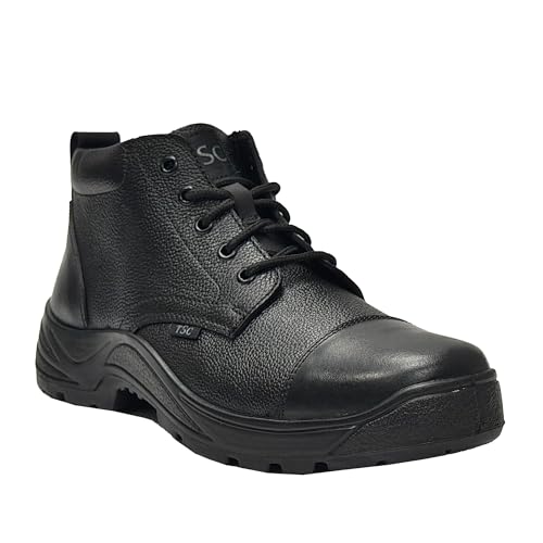 Image of TSF Genuine Leather Police Shoes for Men, Uniform Boots,