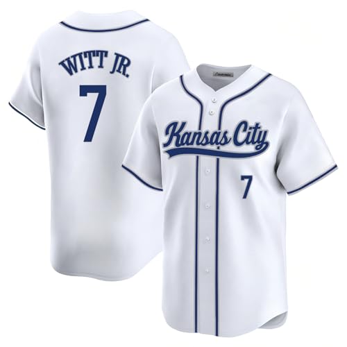 Custom Mens/Women/Youth Kansas City White Bobby WITT JR. Baseball Stitched T-Shirt for Sports Fan